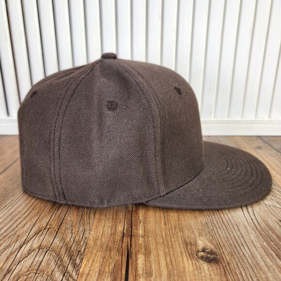 Zephyr 32/5 Chopped 307 Wyoming Size 7 1/4 Hat Cap Brown Flat Bill Old English - Picture 4 of 10